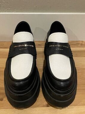 Alexander Wang Carter Chunky Platform Leather Loafers- Pre Loved.